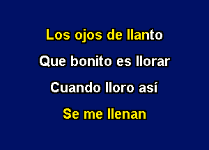 Los ojos de Ilanto

Que bonito es Ilorar
Cuando lloro asi

Se me llenan