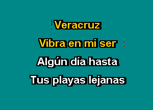 Veracruz
Vibra en mi ser

AlgL'm dia hasta

Tus playas Iejanas