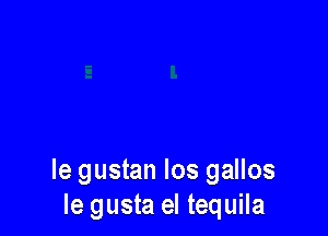 le gustan los gallos
le gusta el tequila