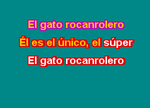 El gato rocanrolero

El es el unico, el super

El gato rocanrolero