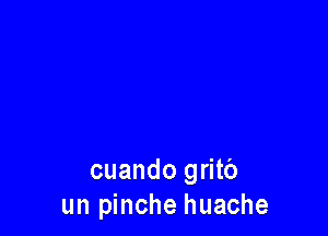 cuando gritb
un pinche huache