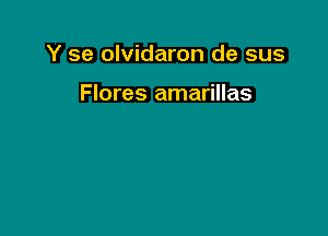 Y se olvidaron de sus

Flores amarillas