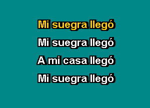 Mi suegra 996

Mi suegra llegc')

A mi casa llegc')

Mi suegra llegc')