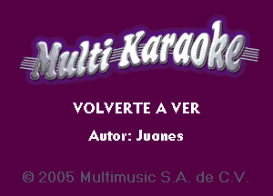 VOLVERTE A VER

AUfOI'I Juones