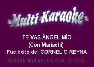 TE VAS ANGEL wno

(Con Mariachi)
Fue (axito dez CORNELIO REYNA