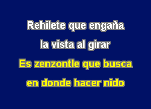 Rehilete que engaria

la vista aI girar

Es zenzontle que busca

en donde hacer nido