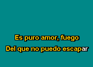 Es puro amor, fuego

Del que no puedo escapar