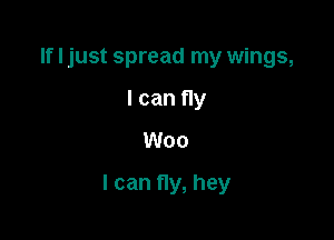 If I just spread my wings,
I can fly
Woo

I can fly, hey