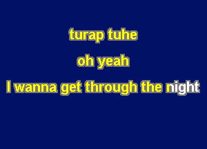 turap tuhe

oh yeah

lwanna get through the night