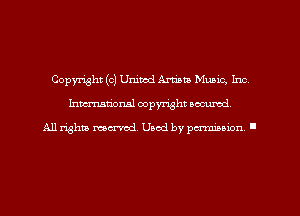 Copyright (c) Uniwd Artist! Mubic, Inc
hman'oxml copyright secured,

All rights marred. Used by perminion '