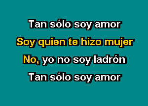 Tan sdlo soy amor
Soy quien te hizo mujer

No, yo no soy Iadrc'm

Tan sdlo soy amor