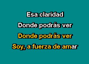 Esa claridad

Donde podras ver

Donde podras ver

Soy, a fuerza de amar