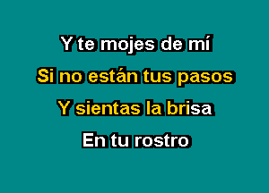 Y te mojes de mi

Si no estan tus pasos

Y sientas la brisa

En tu rostro