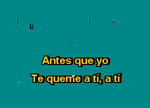 Antes que yo

Te queme a ti, a ti