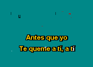 Antes que yo

Te queme a ti, a ti