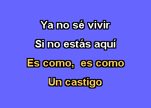 Ya no 563 vivir

Si no estas aqui

Es como, es como

Un castigo