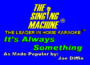 1111r n
5113611116

11166111116

THE LEADER IN HOME KARAOKE H

It's Always
Something

As Made Popular byz
Joe Diffie