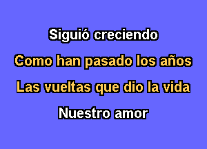 Siguid creciendo

Como han pasado los arias

Las vueltas que dio la Vida

Nuestro amor