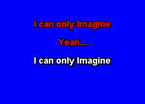 I can only Imagine