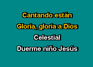 Cantando estan

Gloria, gloria a Dios

Celestial

Duerme nir10 Jesas