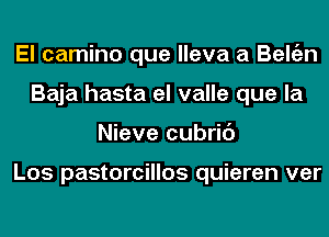 El camino que lleva a Beltizn
Baja hasta el valle que la
Nieve cubric')

Los pastorcillos quieren ver