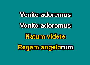 Venite adoremus
Venite adoremus

Natum videte

Regem angelorum