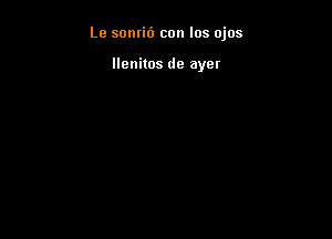 Le sonrib con los ojos

llenilos de ayet