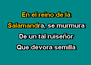 En el reino de la

Salamandra, se murmura

De un tal ruiseflor

Que devora semilla