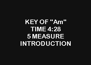 KEY OF Am
TIME4z28

SMEASURE
INTRODUCTION