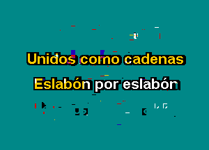 Unidos como cadenas

Eslabdn por eslabdr