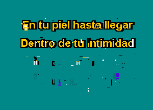 'En tu piel hasta-llegar

Dentro de'tu intimidefd

5