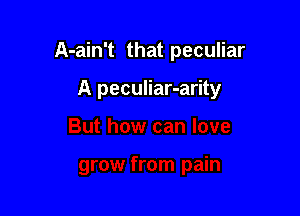 A-ain't that peculiar

A peculiar-arity