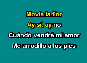 Movia la flor

Ay si, ay no

Cuando vendw mi amor

Me arrodillo a los pies