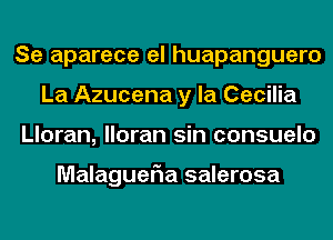 Se aparece el huapanguero
La Azucena y la Cecilia
Lloran, lloran sin consuelo

MalagueFIa salerosa