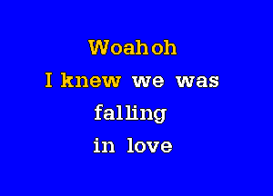 Woahoh
I knew we was

falling

in love