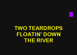 TWO TEARDROPS
FLOATIN' DOWN
THE RIVER