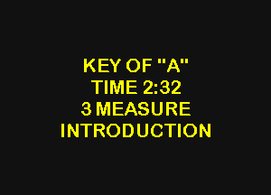 KEY OF A
TIME 2z32

3MEASURE
INTRODUCTION