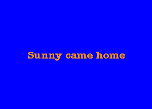 Sunny came home