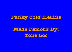 Funky Cold Medina

Made Famous Byz
Tone Loo