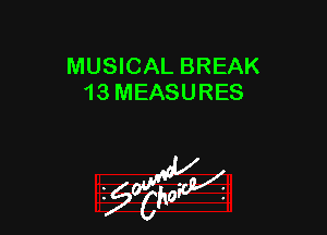 MUSICAL BREAK
13 MEASURES