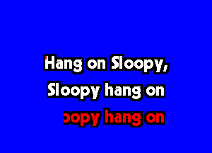 Hang on Sloopy,

Sloopy hang on