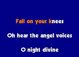 Fall on your knees

Oh hear the angel voices

0 night divine