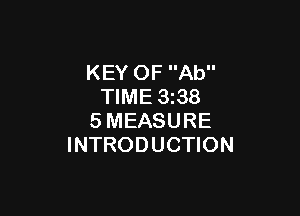 KEY OF Ab
TIME 3z38

SMEASURE
INTRODUCTION