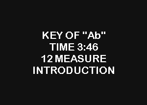 KEY OF Ab
TIME 3146

1 2 MEASURE
INTRODUCTION