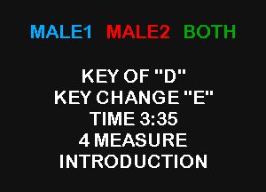 MALE1

KEYOFD

KEYCHANGEE'
WME335
4MEASURE
INTRODUCHON