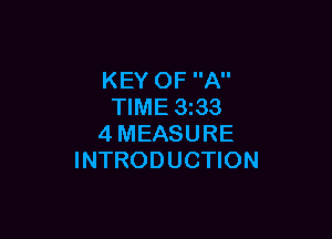 KEY OF A
TIME 3 33

4MEASURE
INTRODUCTION
