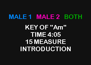 KEYOFAm

NME495
15MEASURE
INTRODUCHON