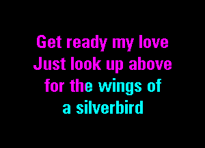 Get ready my love
Just look up above

for the wings of
a silverhird