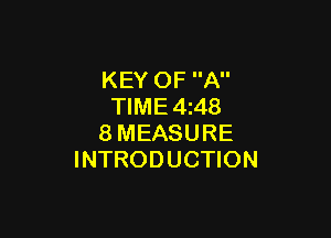 KEY OF A
TIME 4i48

8MEASURE
INTRODUCTION