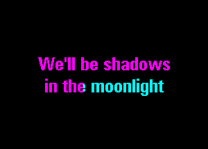 We'll be shadows

in the moonlight